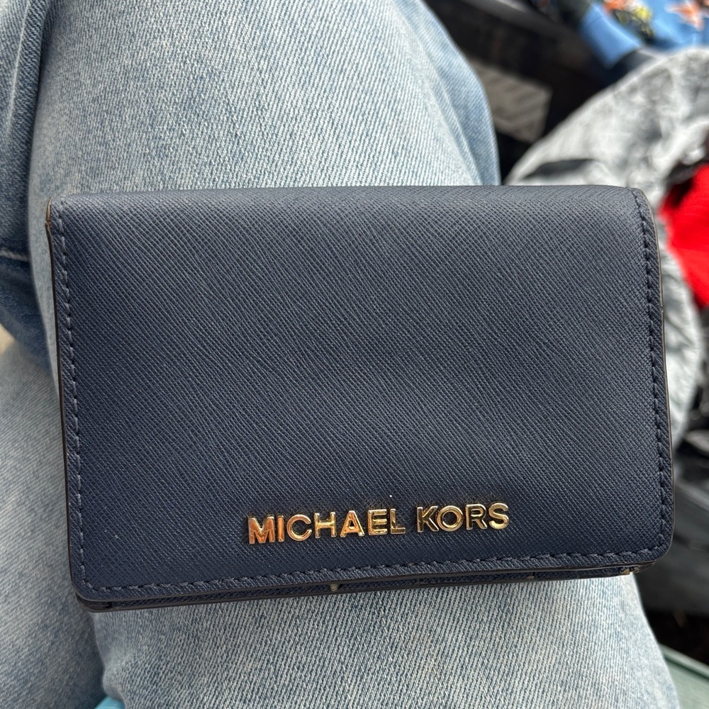 Michael Kors Navy Card Holder